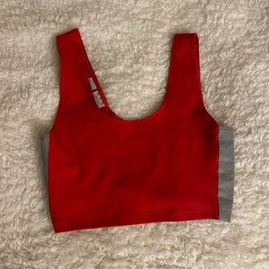 Red Reflective Crop Top